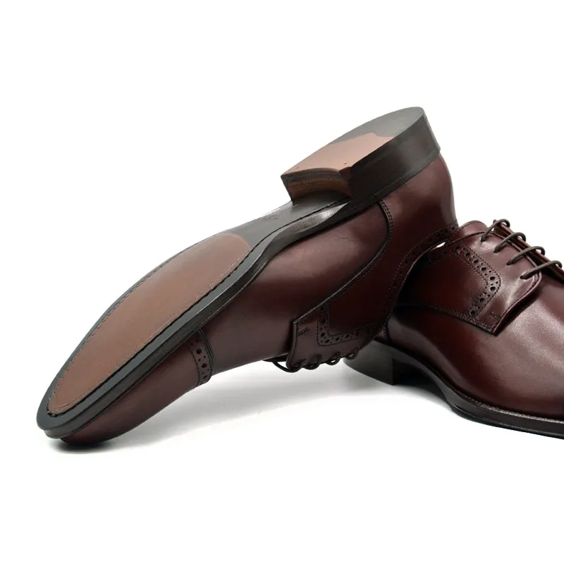 25-530-BRG GIOVANNI Italian Calfskin Lace Up, Burgundy