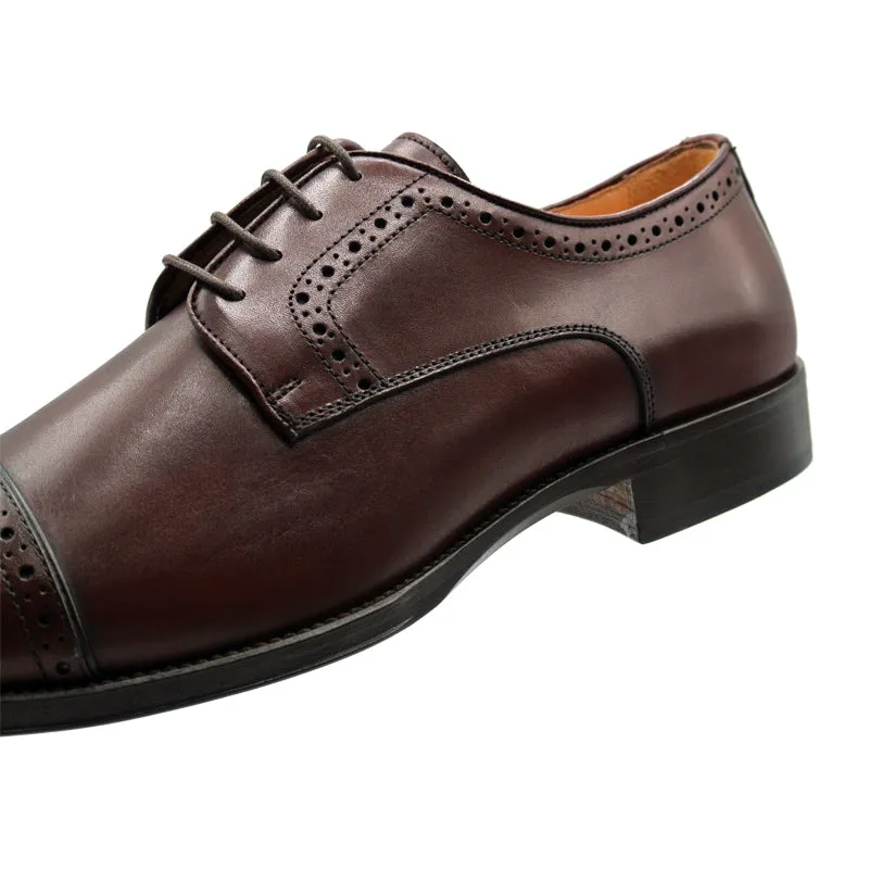 25-530-BRG GIOVANNI Italian Calfskin Lace Up, Burgundy