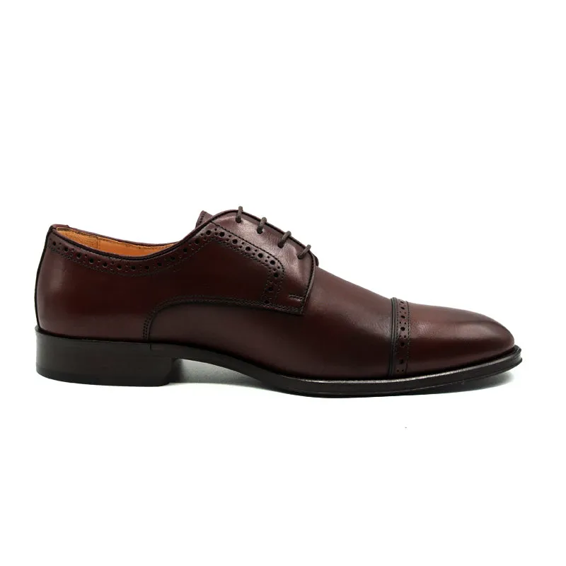 25-530-BRG GIOVANNI Italian Calfskin Lace Up, Burgundy