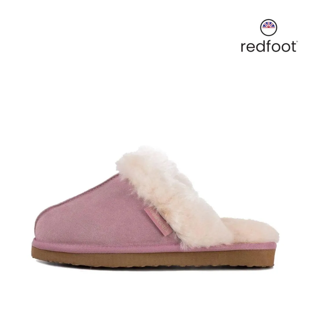 ANN PINK SHEEPSKIN SLIPPER MULE