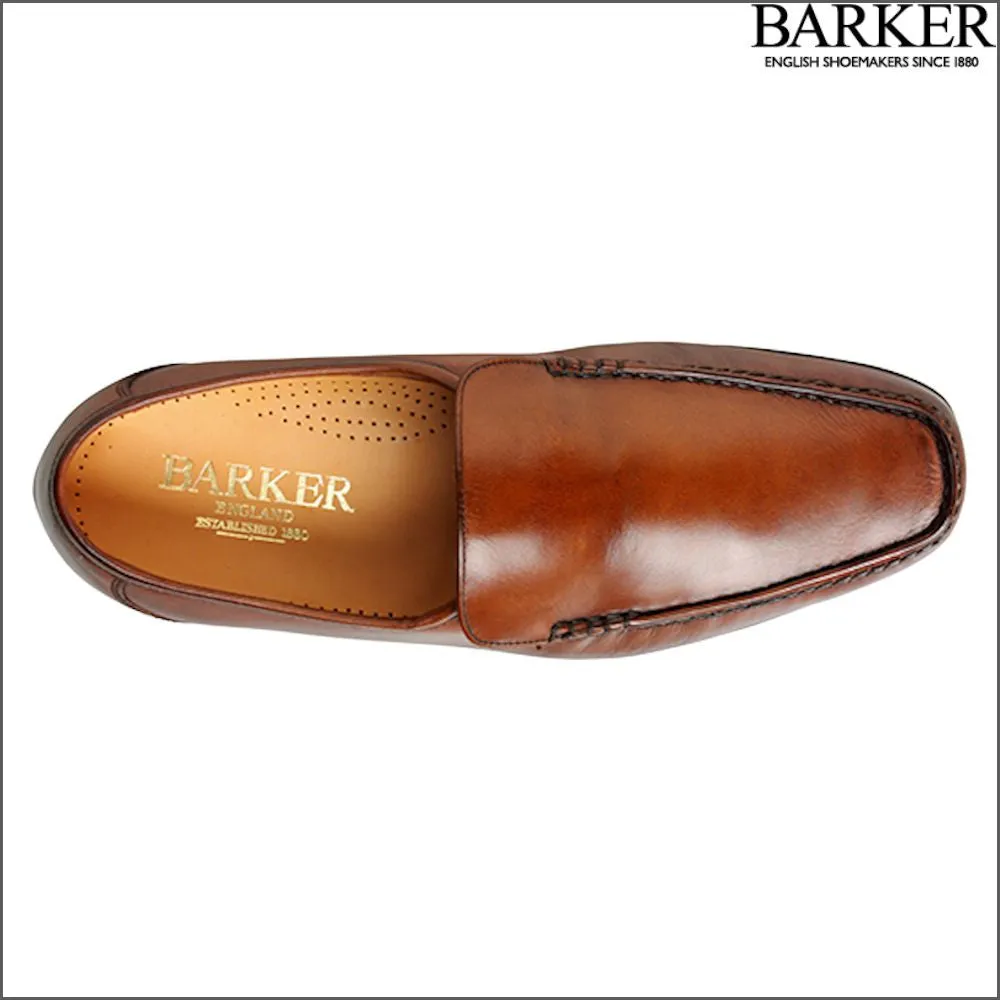 Barker Javron Brown Burnished Calf Moccasin*