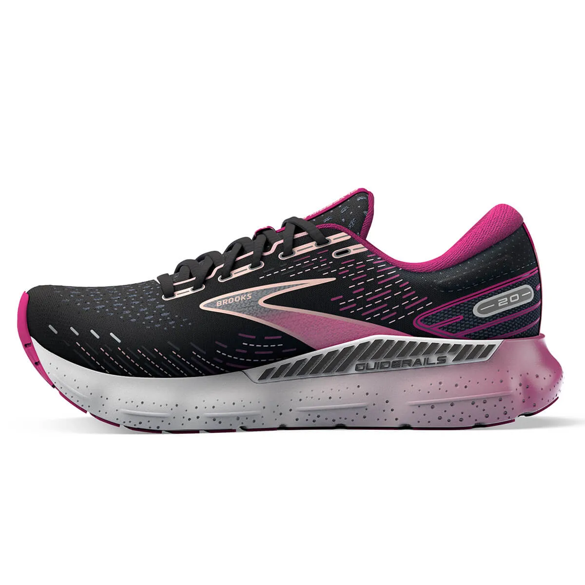 Brooks Glycerin GTS 20 Womens | Black/fuchsia/linen