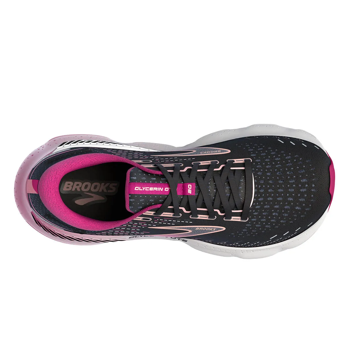 Brooks Glycerin GTS 20 Womens | Black/fuchsia/linen