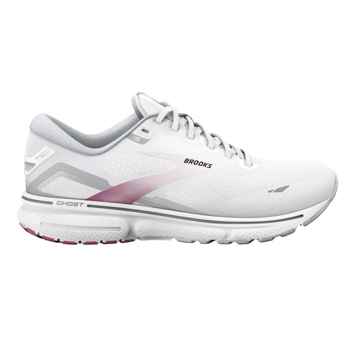 Brooks Women's Ghost 15 White/Oyster/Viola