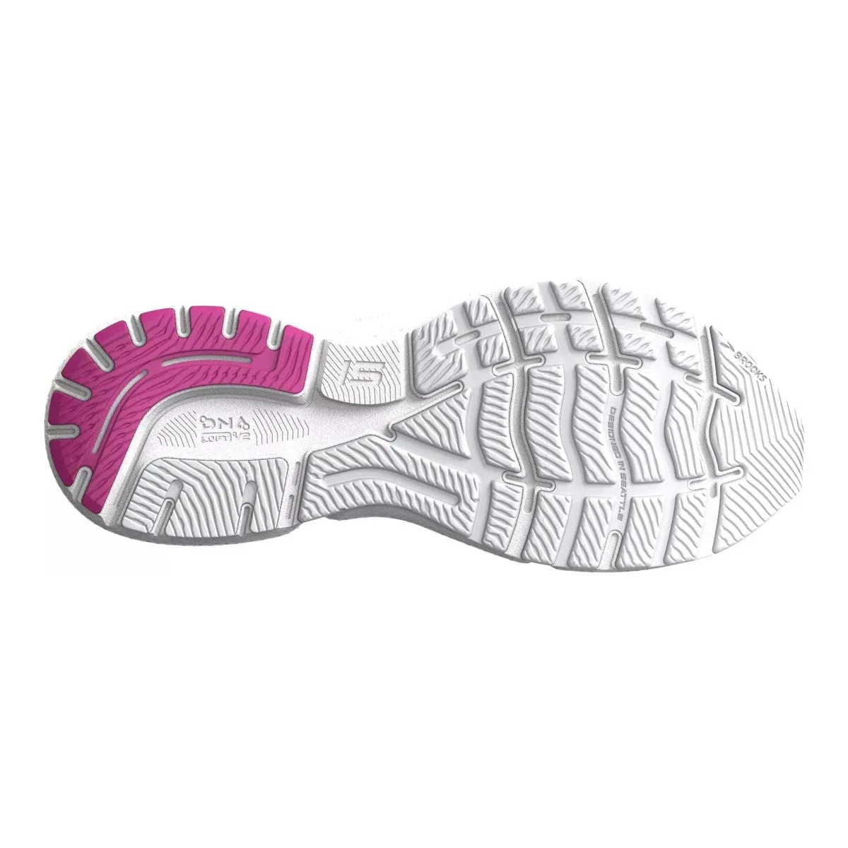 Brooks Women's Ghost 15 White/Oyster/Viola