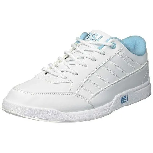 BSI #422 Womens High-Performance Bowling Shoes in White and Blue