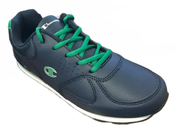 Champion Low Cut Shoe Erin B GS children's sneakers shoe in leather-canvas S31369-F18-BS501 navy