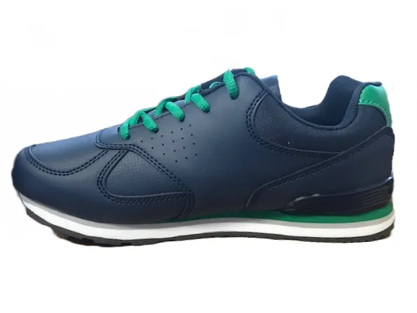 Champion Low Cut Shoe Erin B GS children's sneakers shoe in leather-canvas S31369-F18-BS501 navy