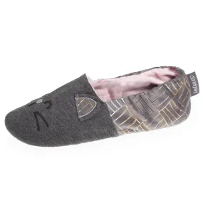 Chaussons slippers Femme 3D Gris chiné foncé