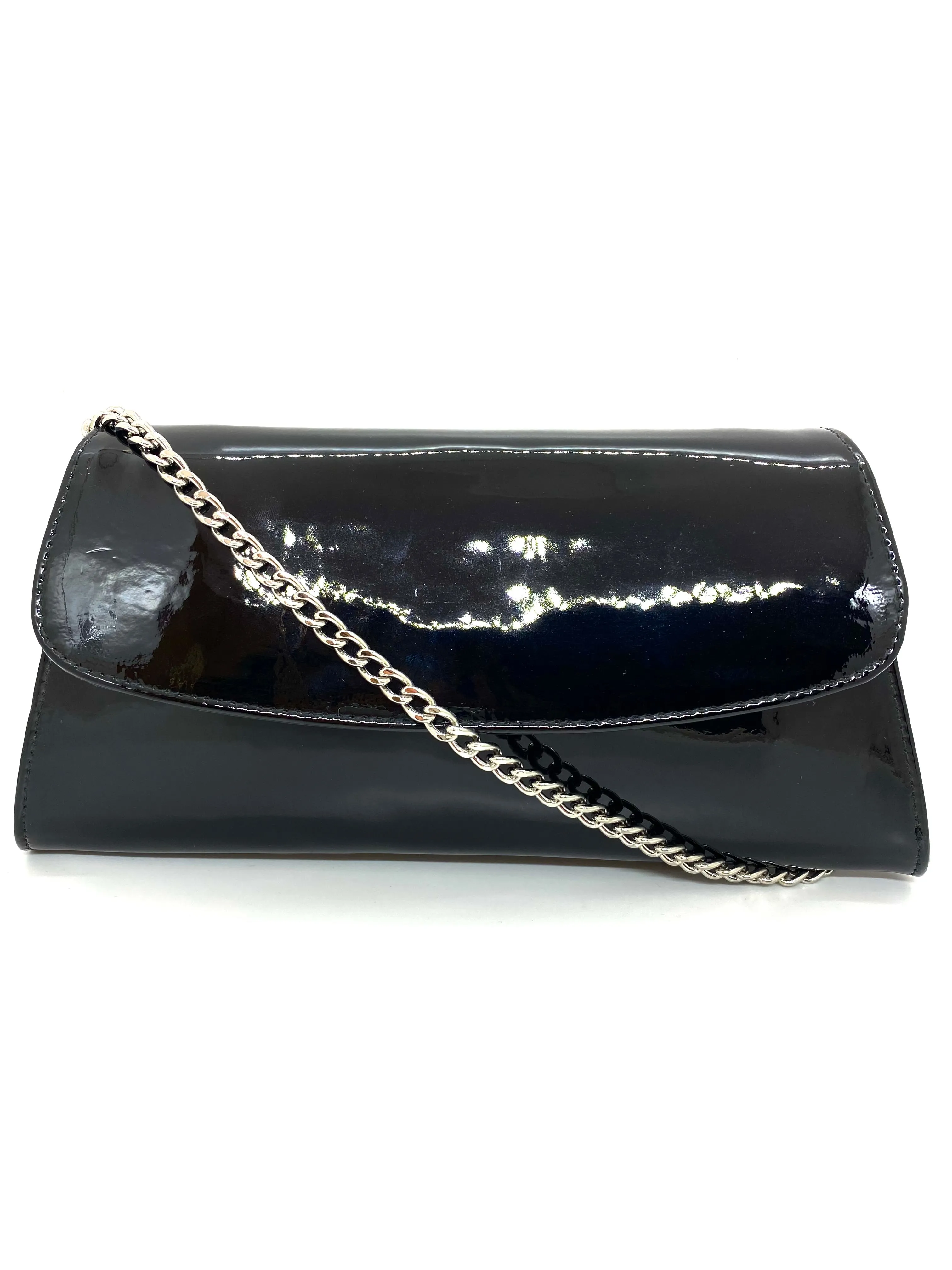 Claudia Patent Clutch Bag