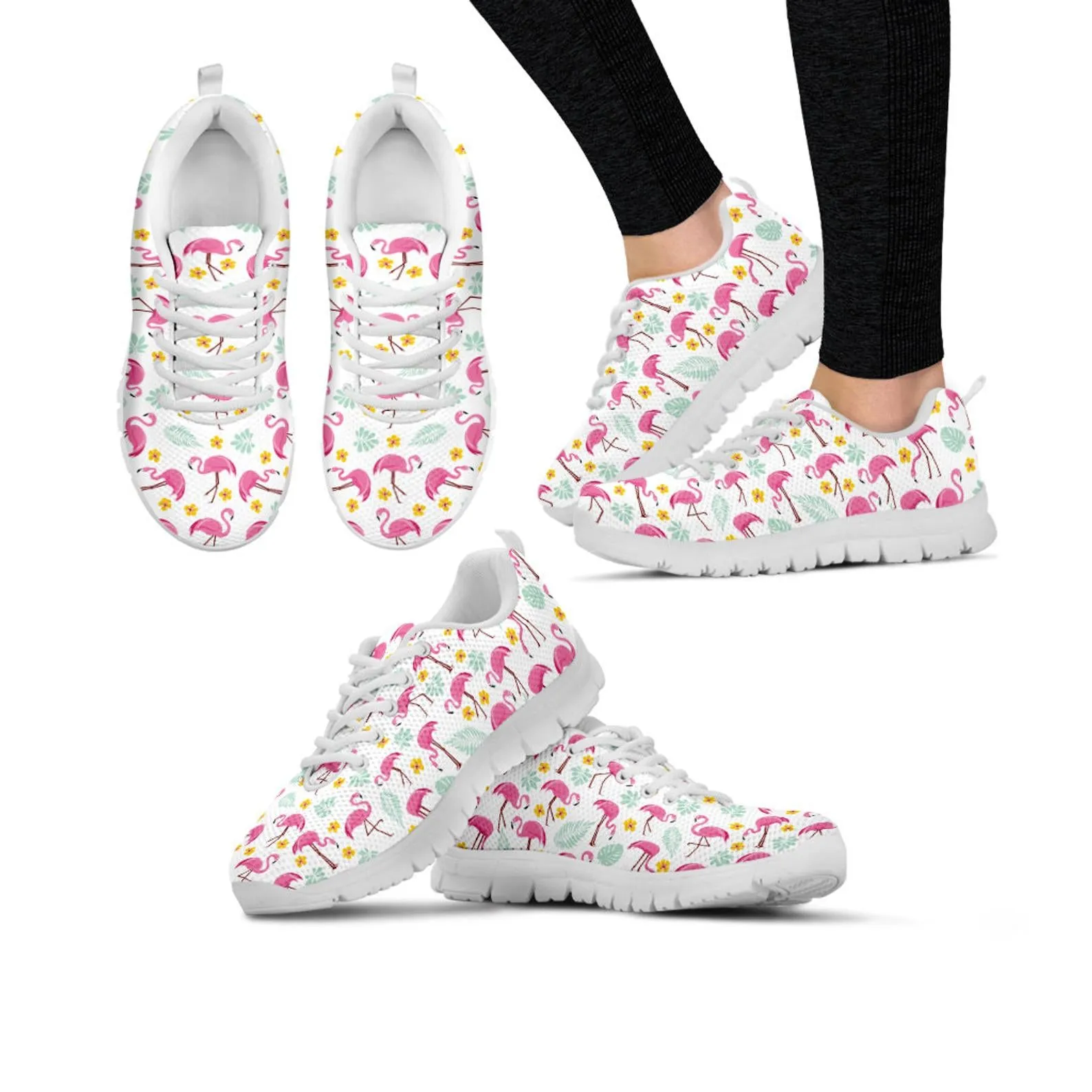 Cute Flamingo Shoes Flamingo Sneakers Running Shoes Flamingo Pattern Casual Shoes Flamingo Lover Gifts Clothing for Womens Mens Kids Adults