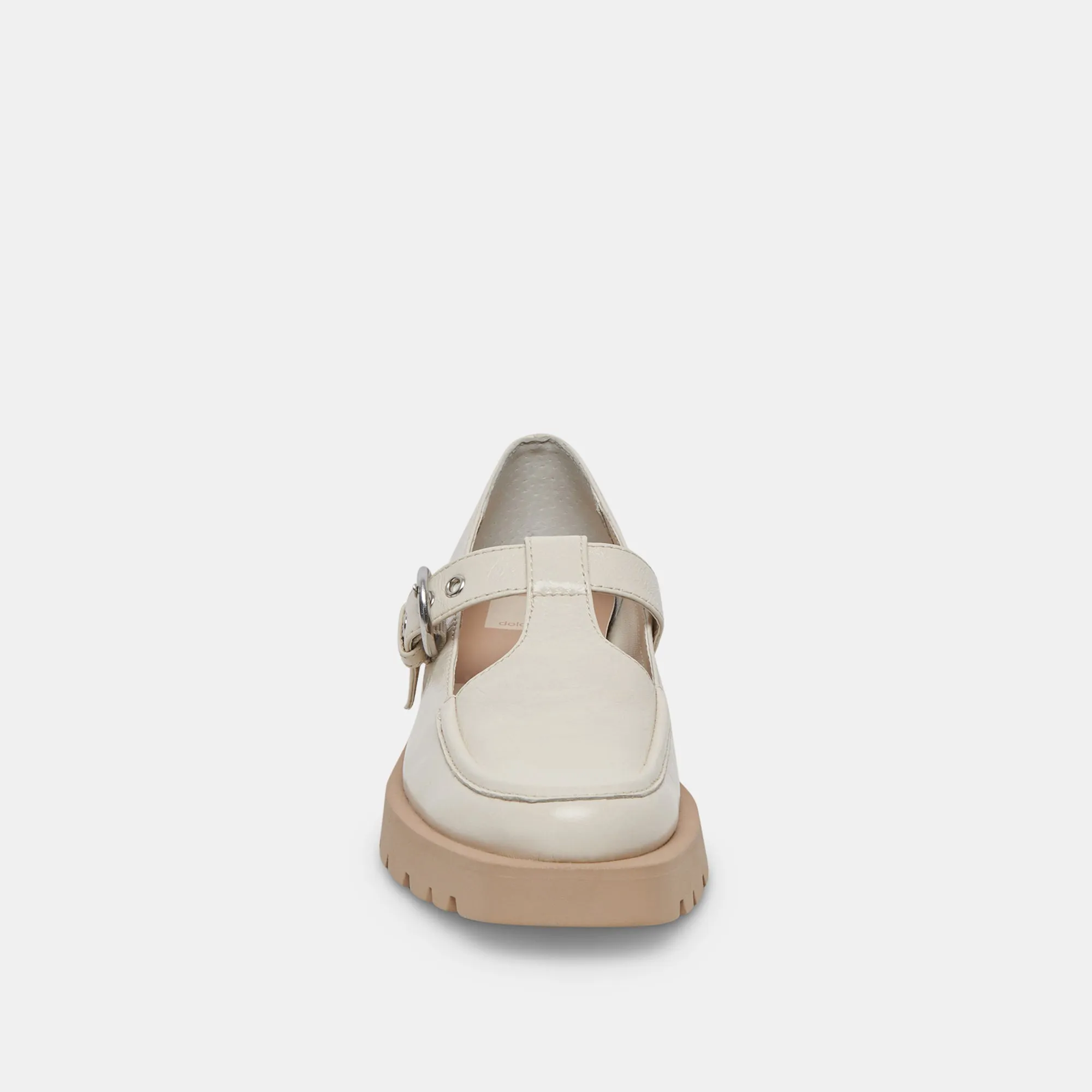 EBBIE FLATS IVORY PATENT LEATHER