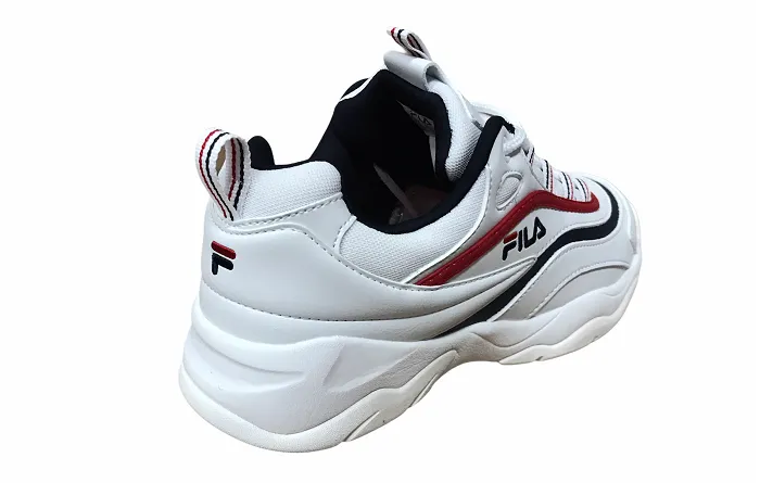 Fila women's shoe sneakers in leather Ray Low 1010562.150 white blue red