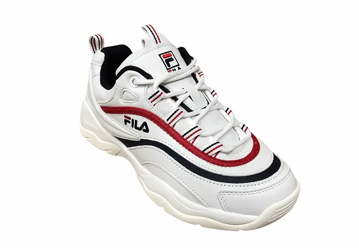 Fila women's shoe sneakers in leather Ray Low 1010562.150 white blue red