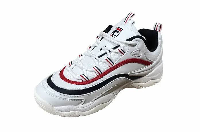 Fila women's shoe sneakers in leather Ray Low 1010562.150 white blue red