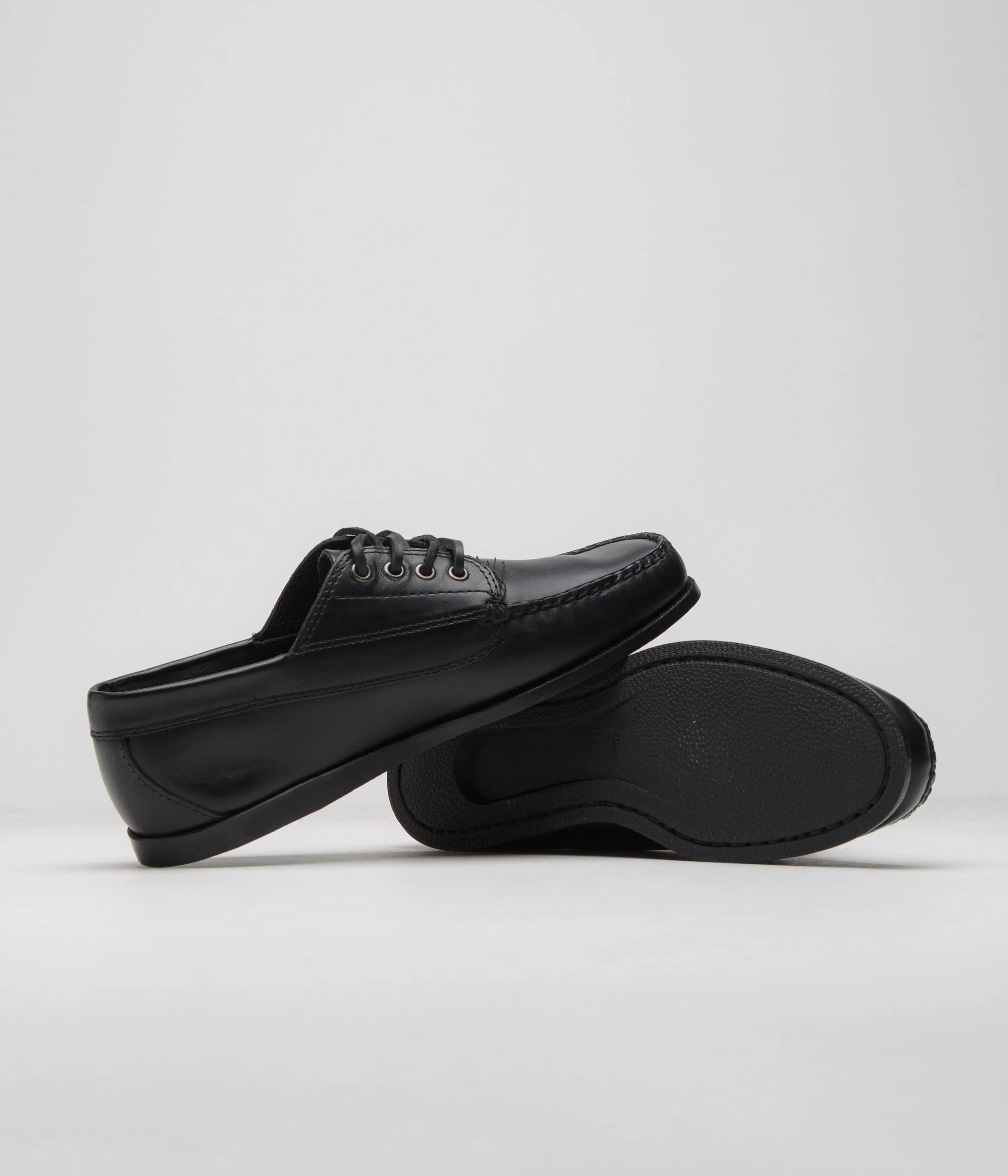 G.H. Bass Camp Moc Jackman Pull Up Shoes - Black