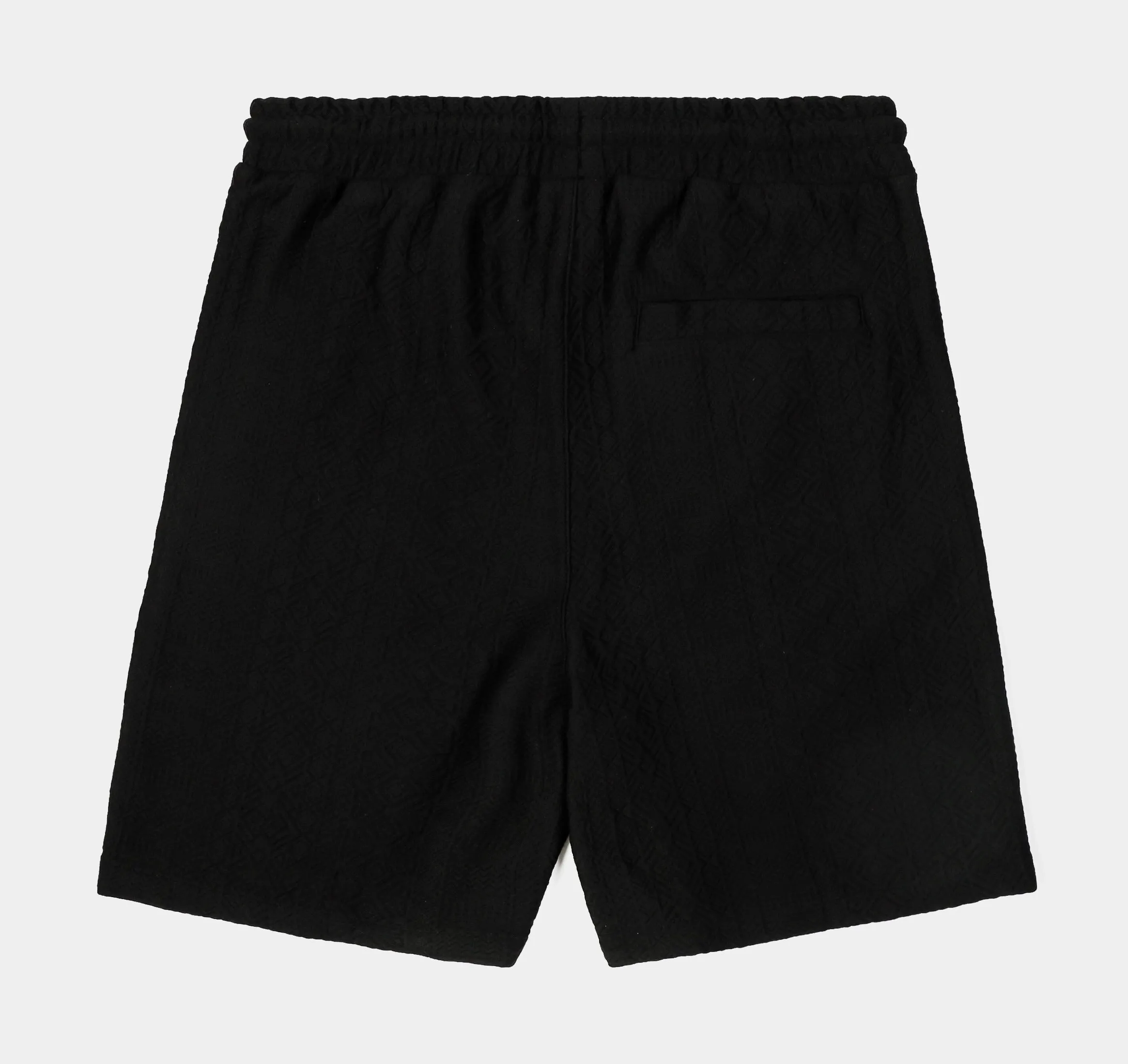 Jacquard Ornate Printed Mens Shorts (Black)