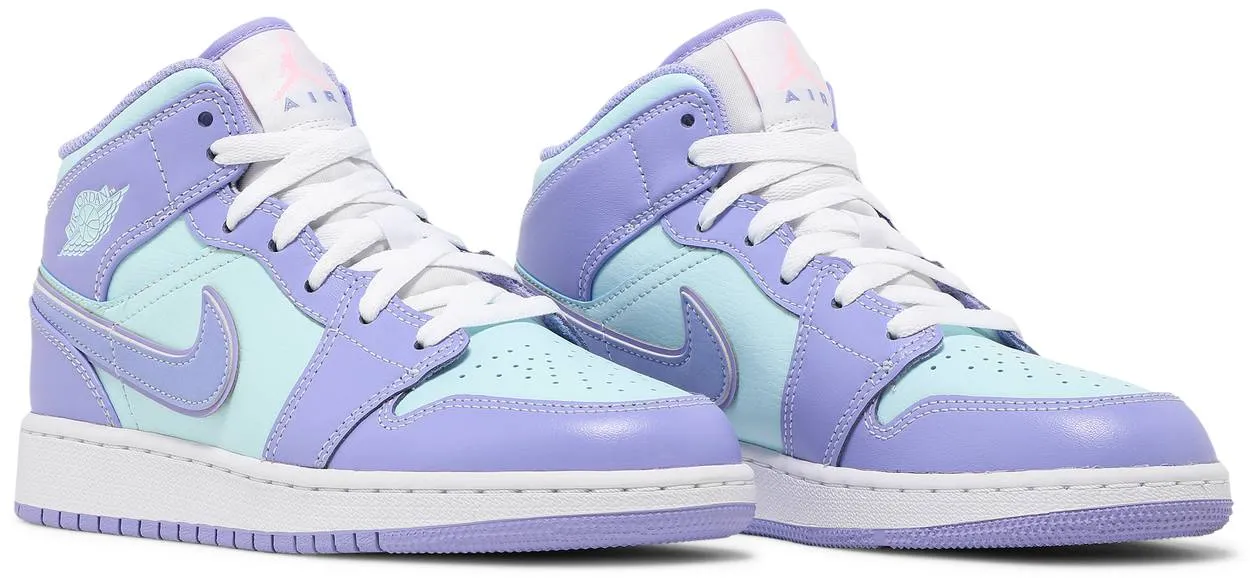 JORDAN 1 MID 'AQUA PURPLE' GS