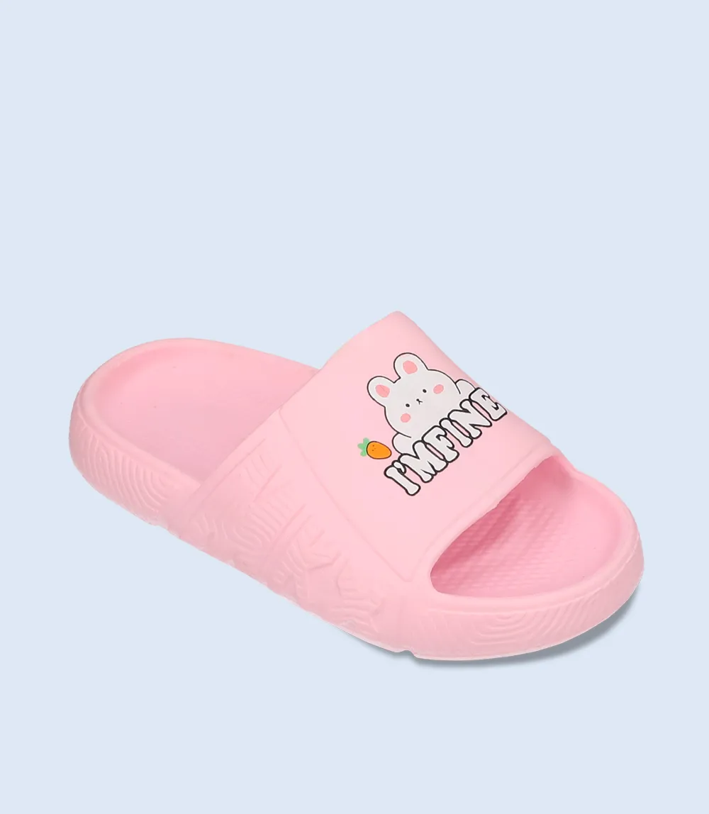 KG0037-PINK-Girls Casual Slipper