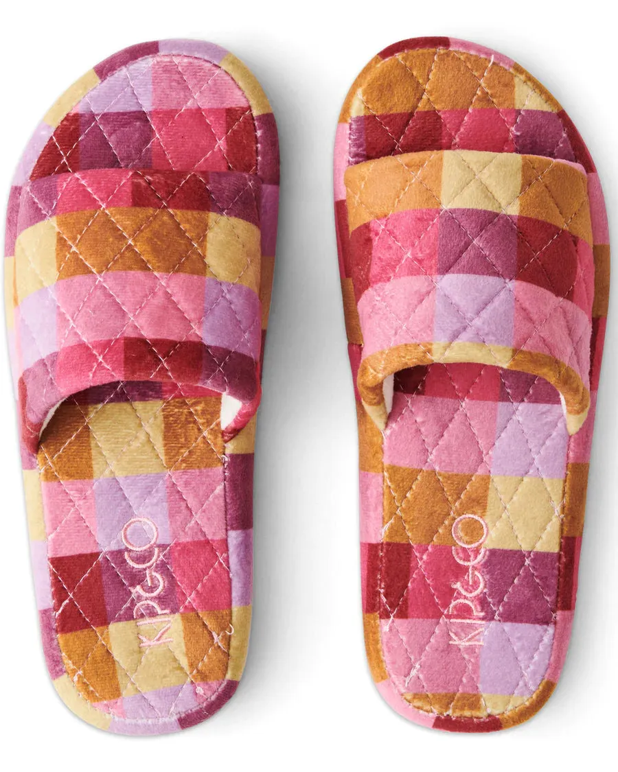 KIP & CO LADIES | Tutti Fruitti Quilted Velvet Slippers