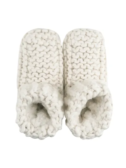 LEMON LOUNGEWEAR Cabin Cuffed Knit Slippers