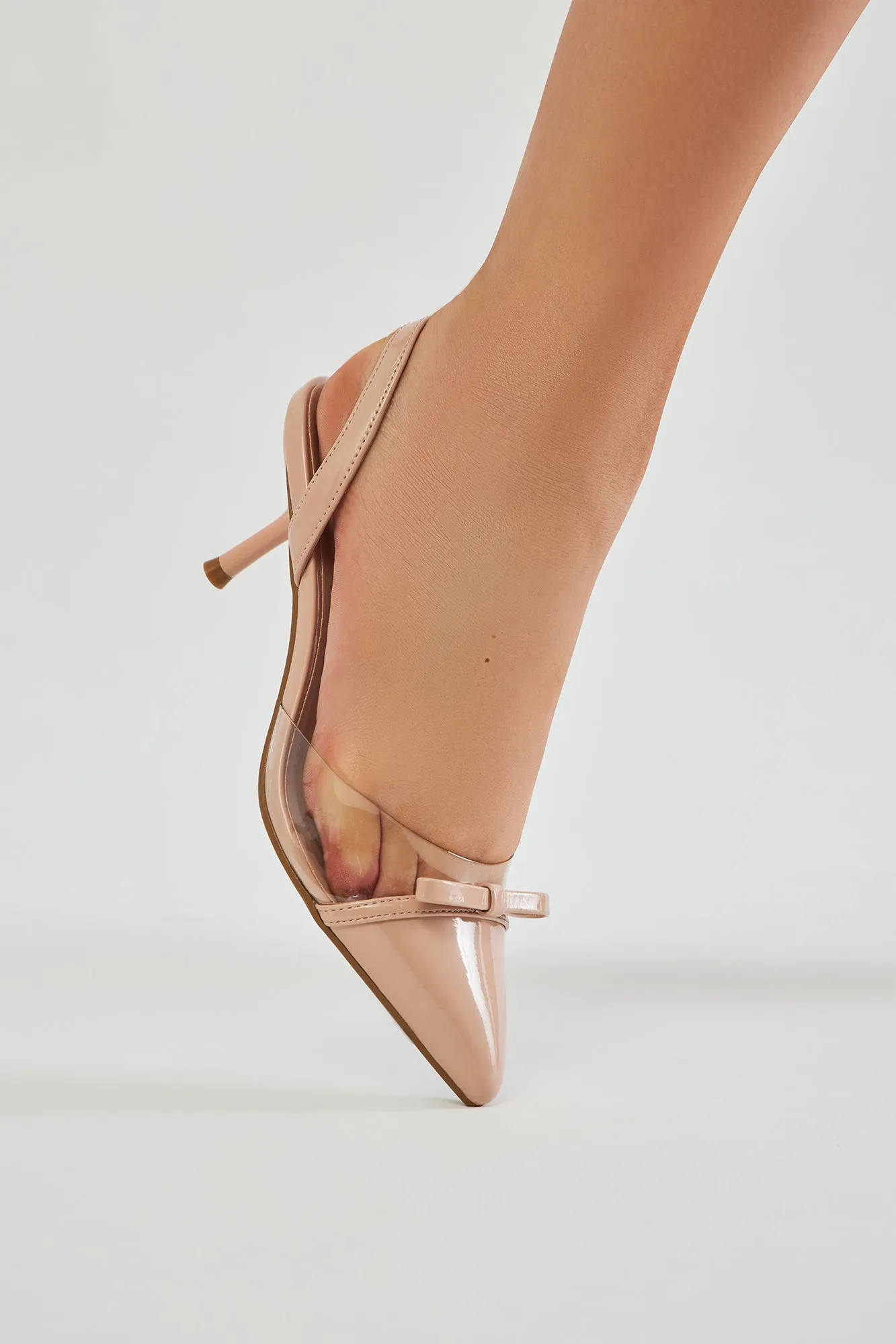 Letita Bow Slingback Pumps - Nude