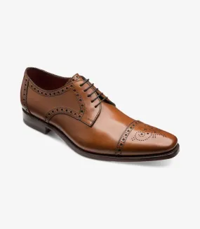 LOAKE Foley Stylish Brogue Derby Shoes - CEDAR