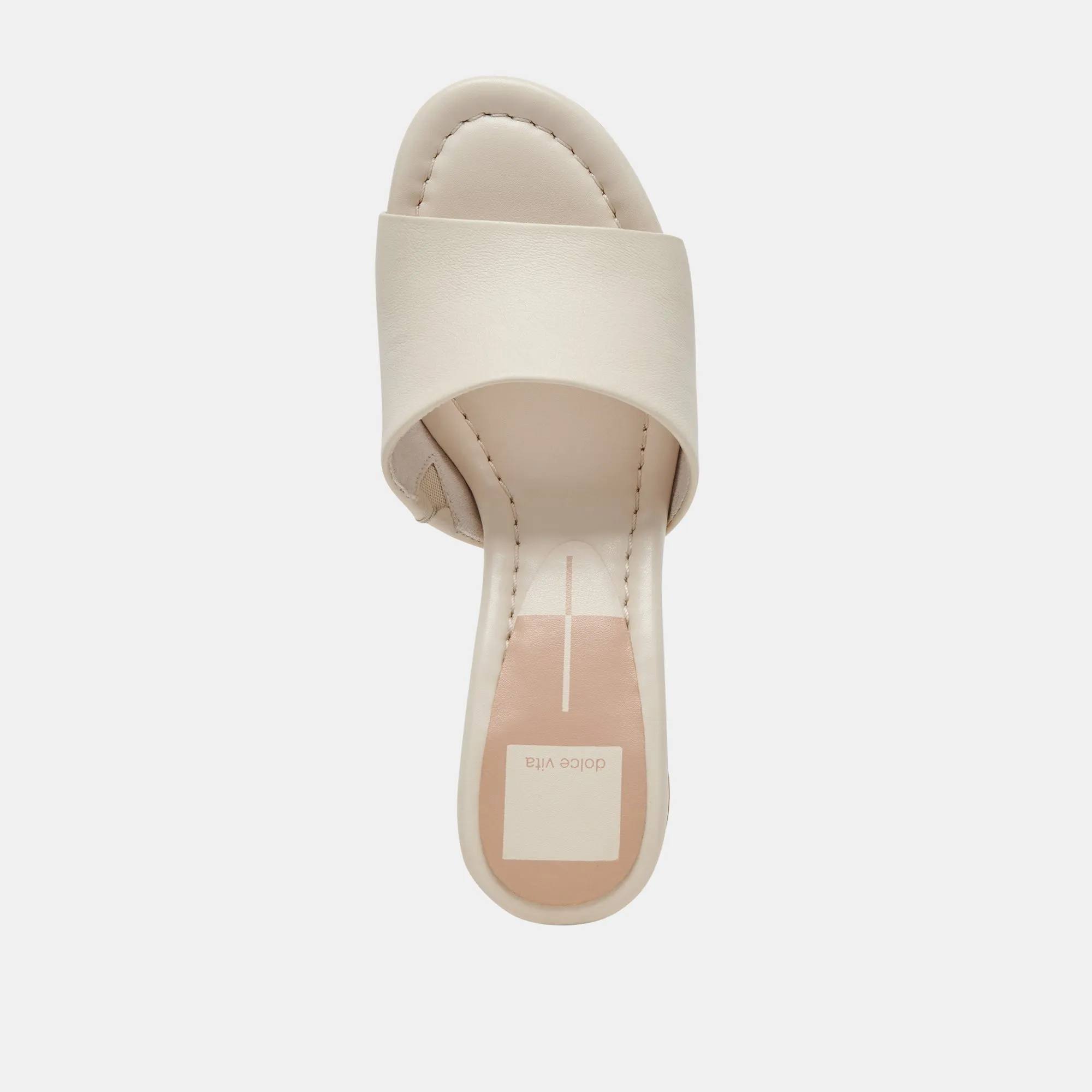 MINNY DRESS HEELS IVORY LEATHER