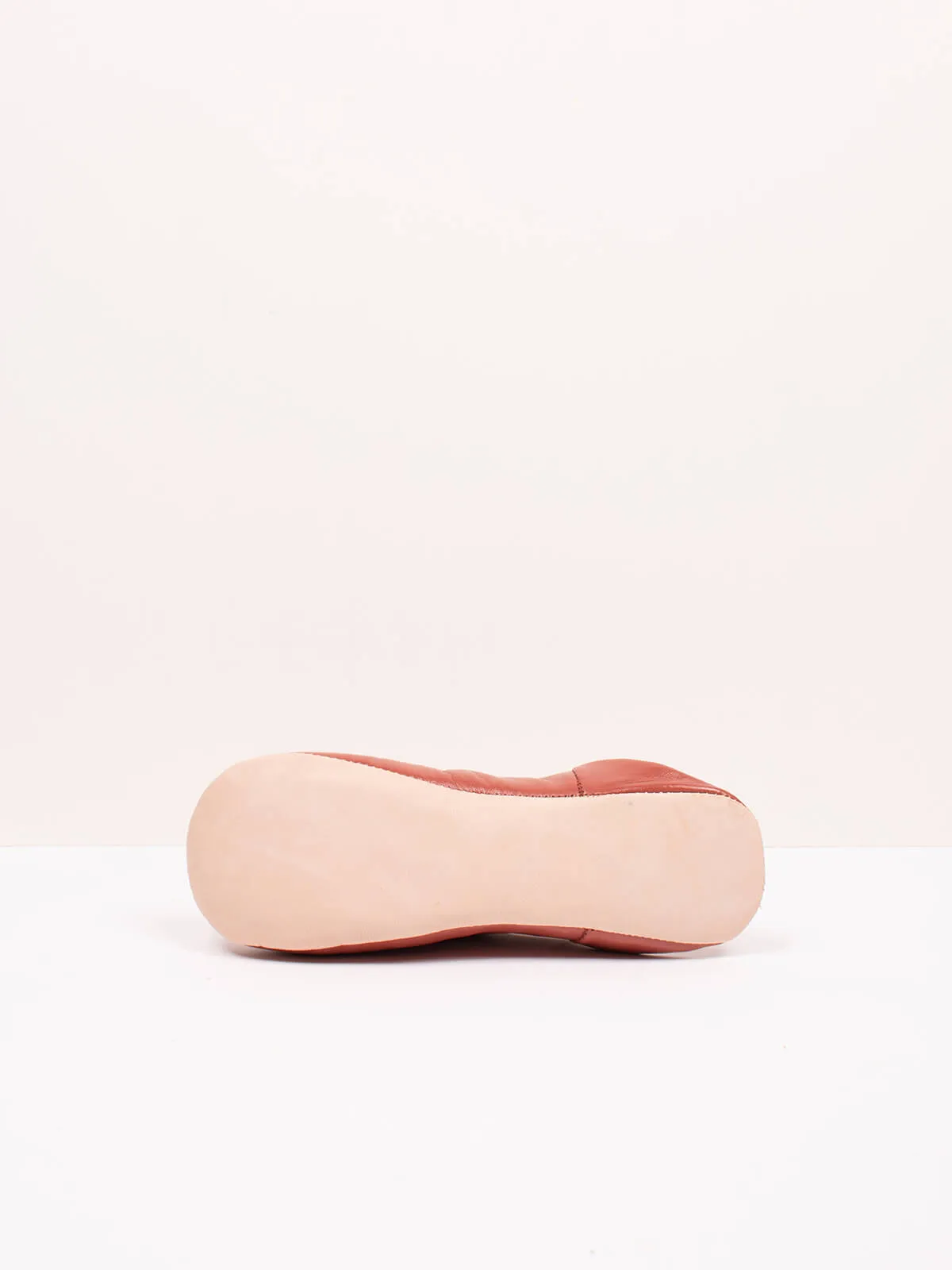 Moroccan Babouche Basic Slippers, Terracotta