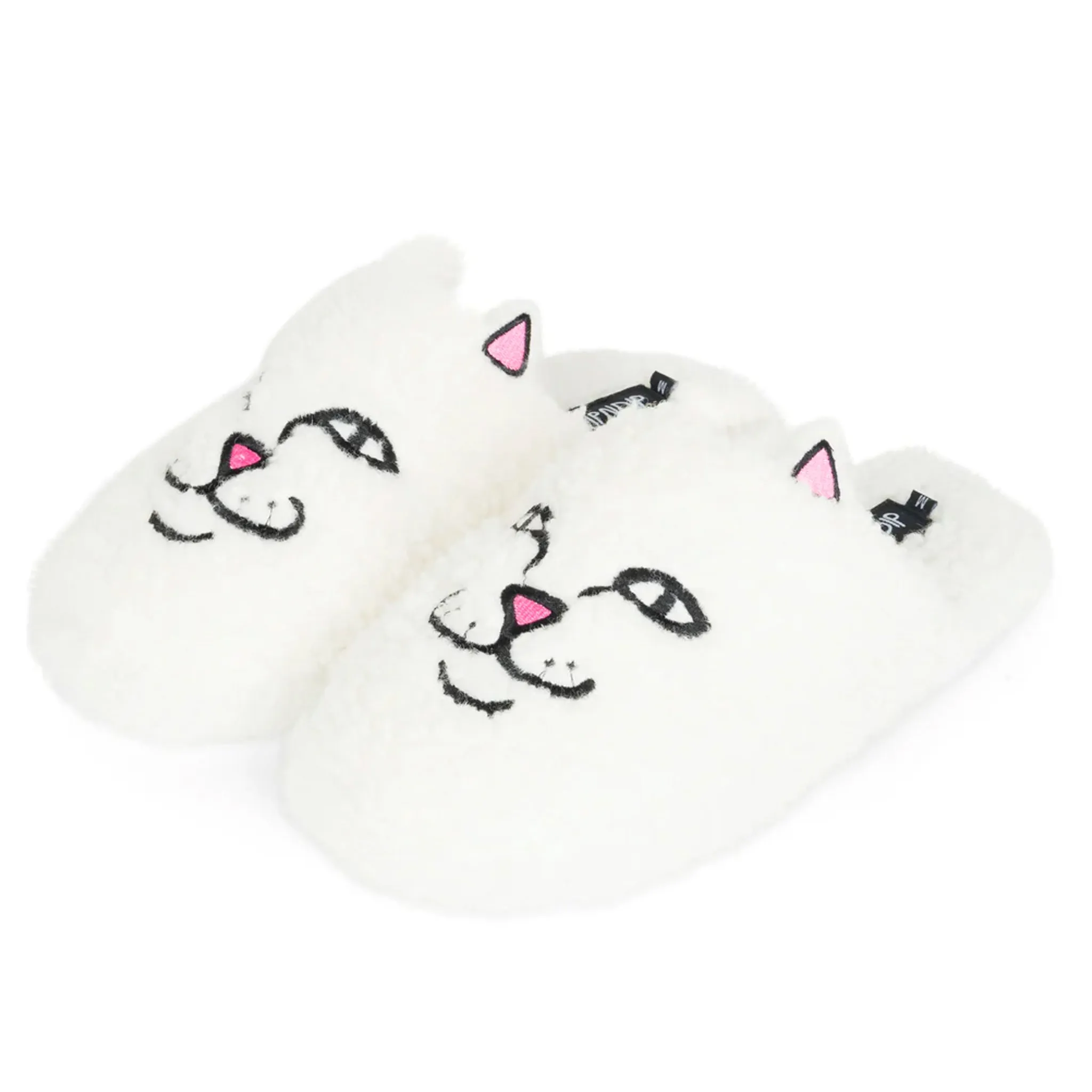 Nerm Face Fuzzy House Slippers (White)