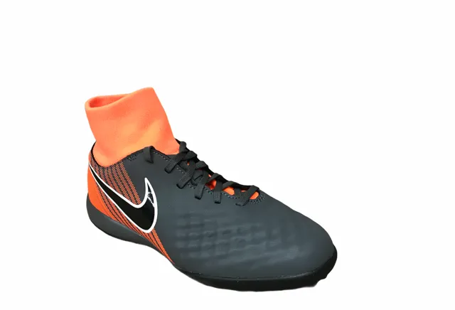 Nike boys' soccer shoe Obrax 2 Academy DF Tf AH7318 080 gray black orange