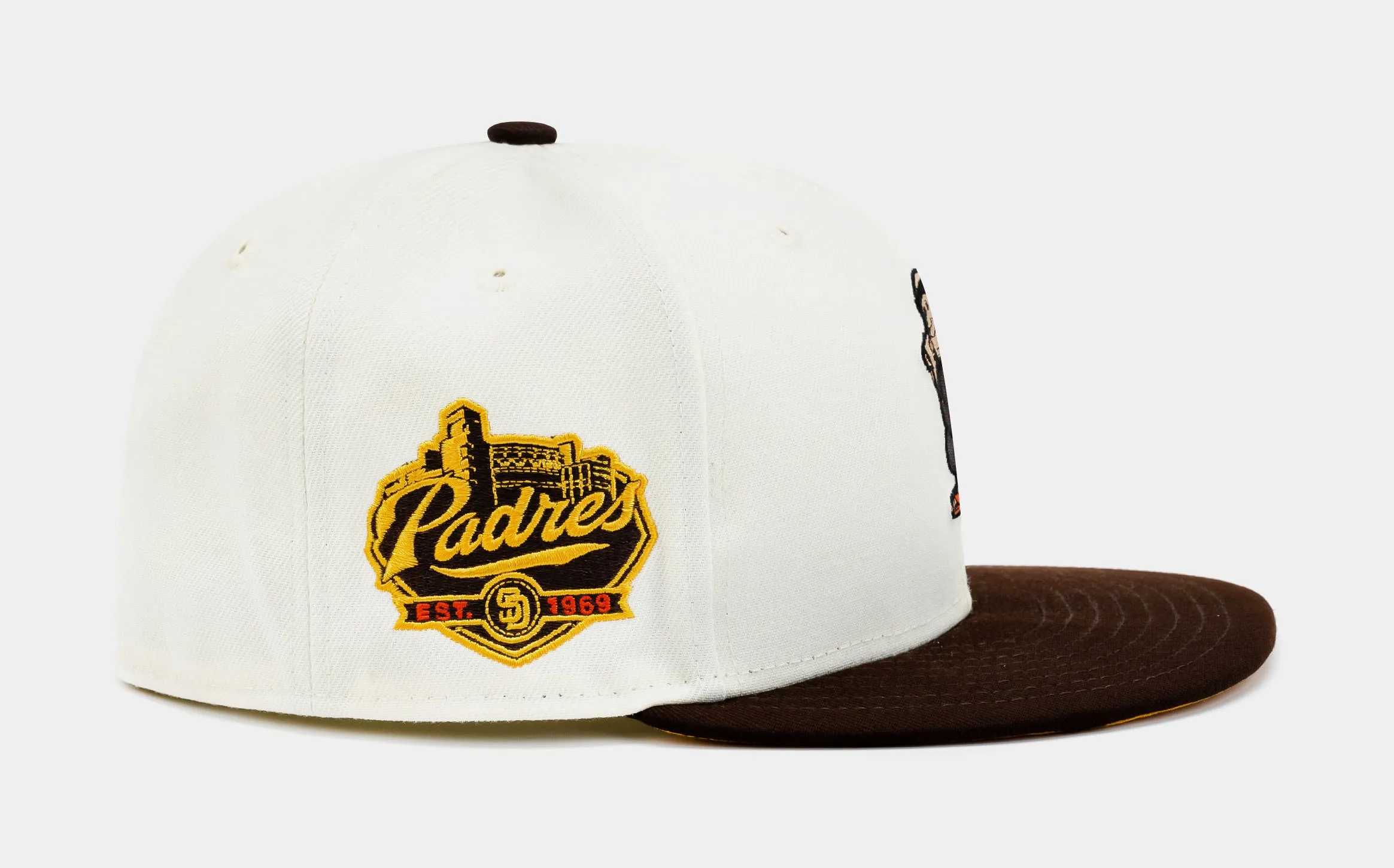 Shoe Palace Exclusive San Diego Padres at the Park 59Fifty Mens Fitted Hat (White/Brown)