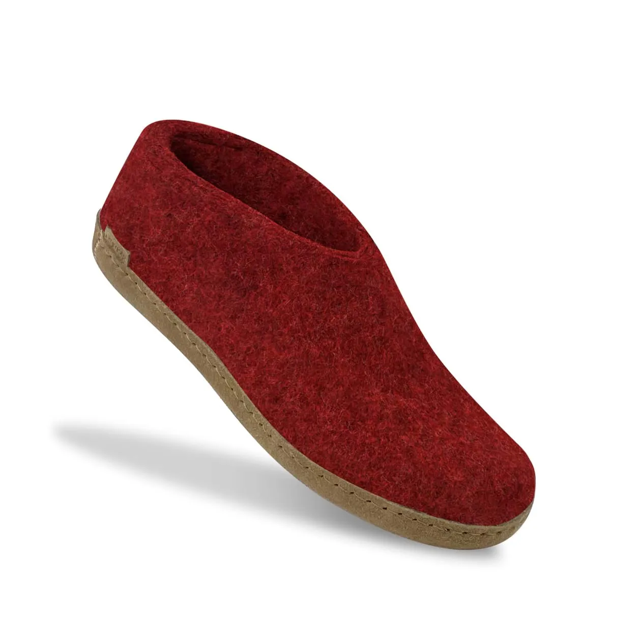 Shoe with leather sole - Red