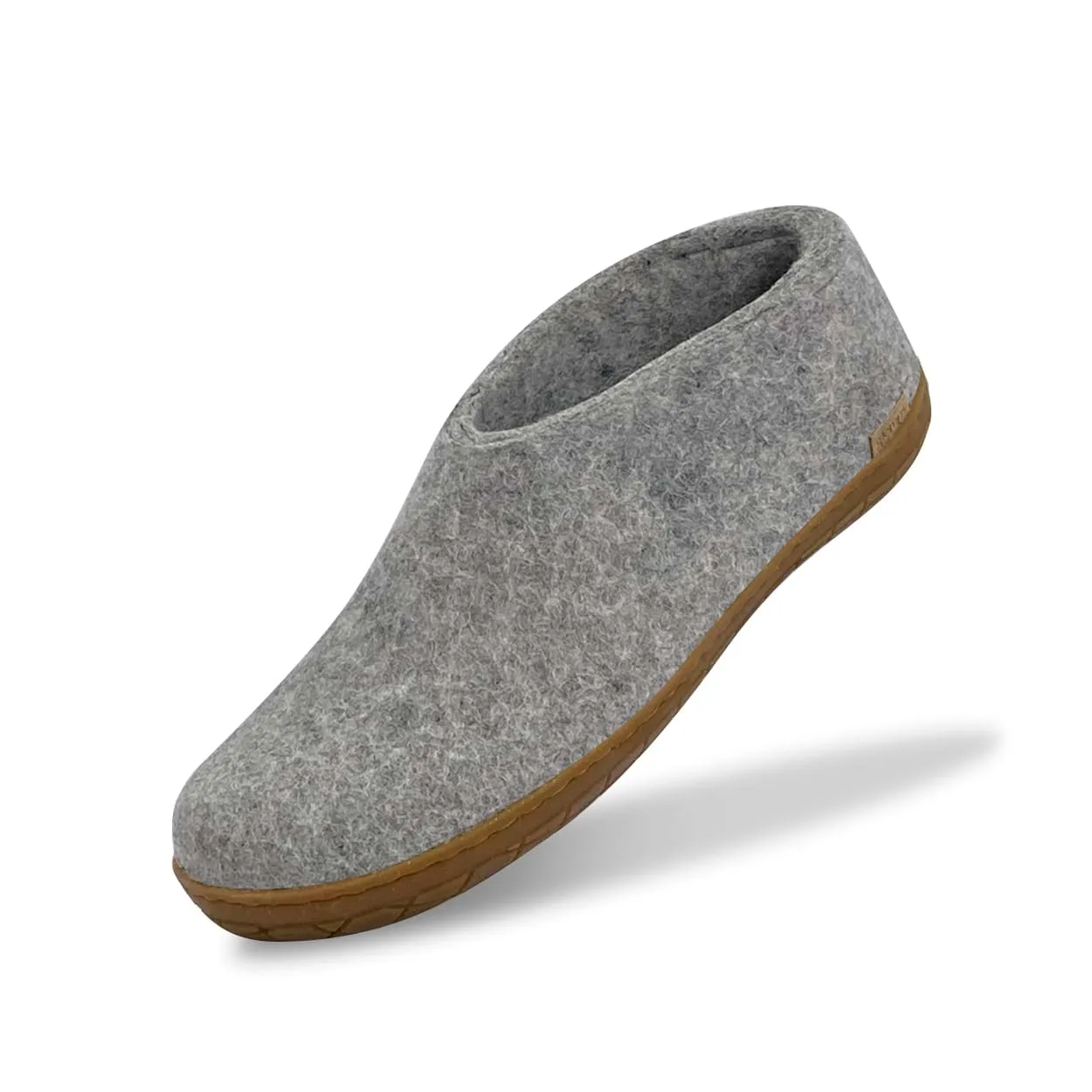 Grey Shoe with Natural Honey Rubber Sole