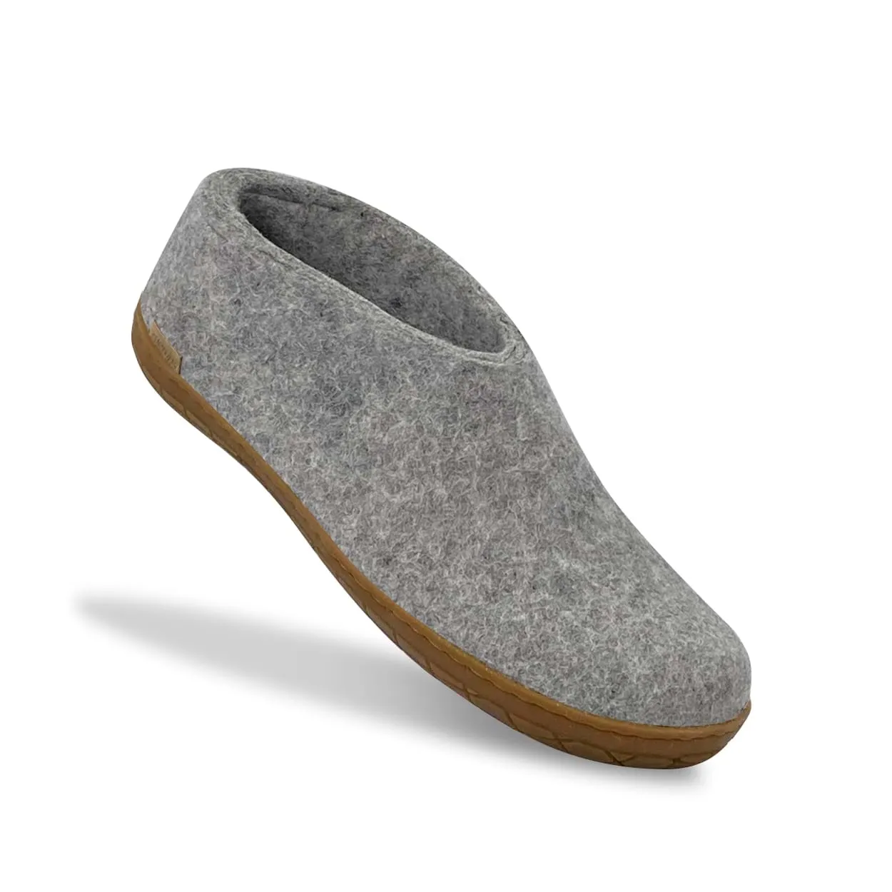 Grey Shoe with Natural Honey Rubber Sole