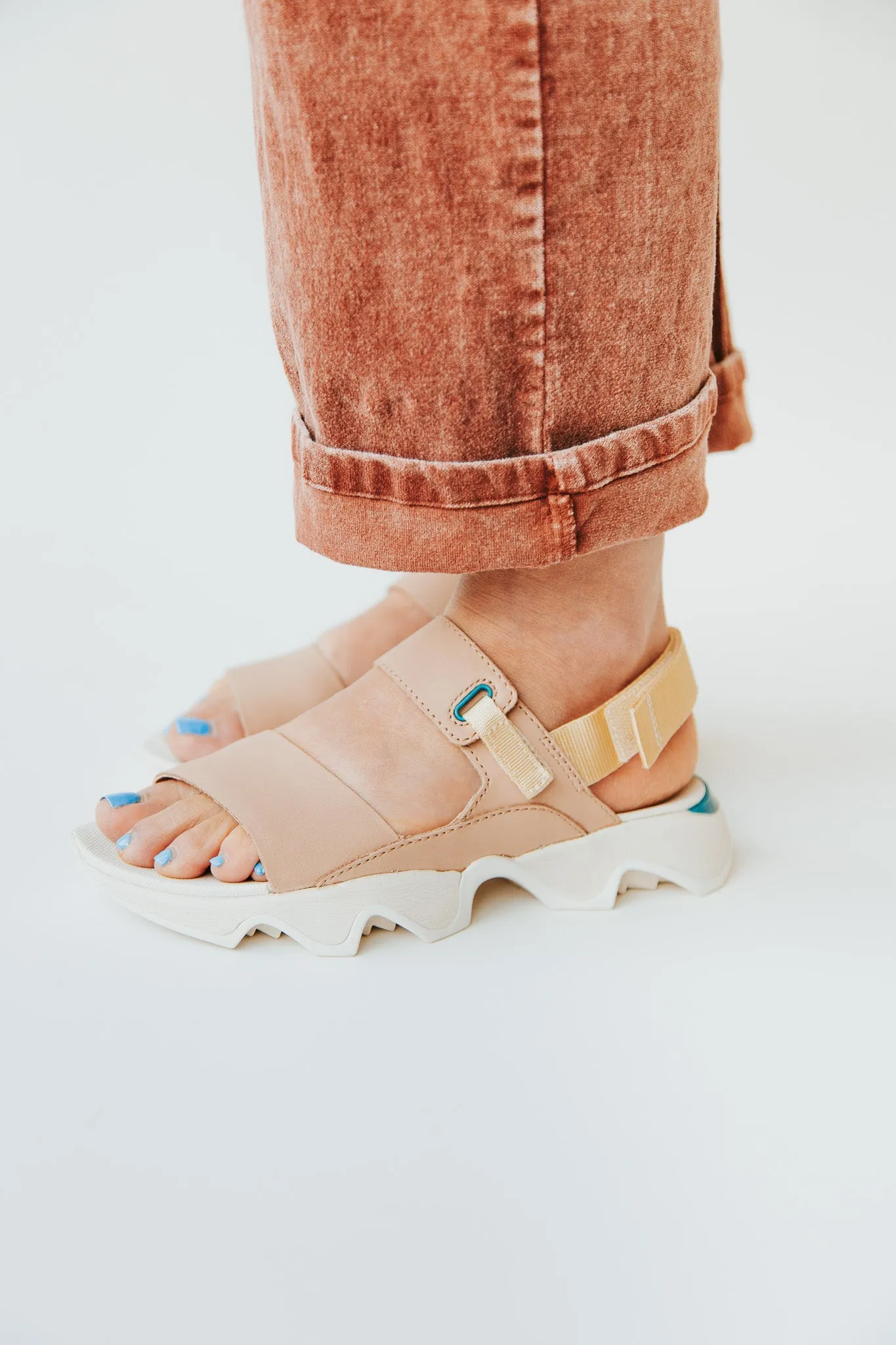 Optimized Title: SOREL Kinetic Impact II Low Sling Sandal in Honest Beige and Sea Salt