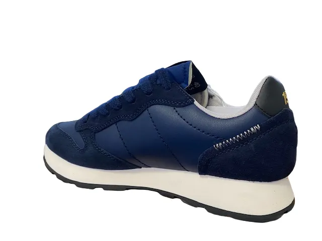 Sun68 Tom Classic men's sneakers shoe in leather Z42104 07 blue