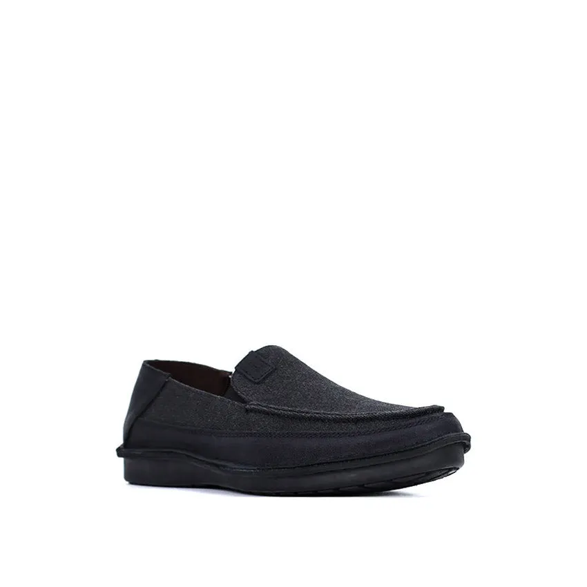 Weaver Mens Slip-On Shoes - Total Black